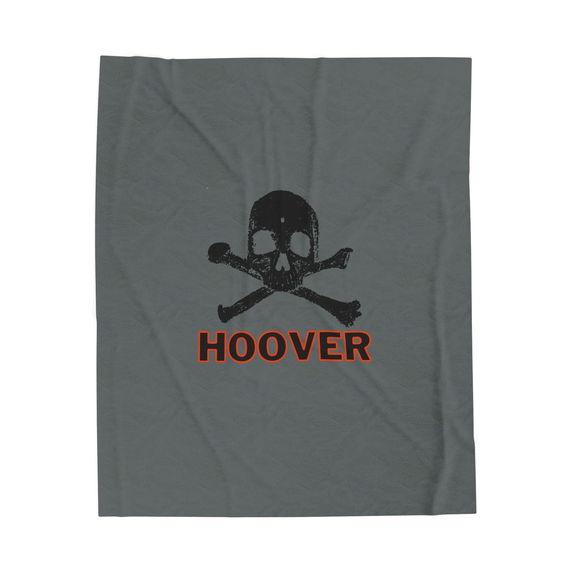 Skull/Crossbones Hoover Velveteen Plush Blanket - joyful