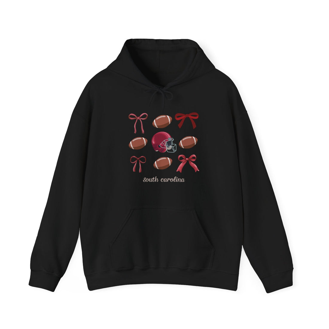 South Carolina Red Ribbon Hooded Sweatshirt - joyful