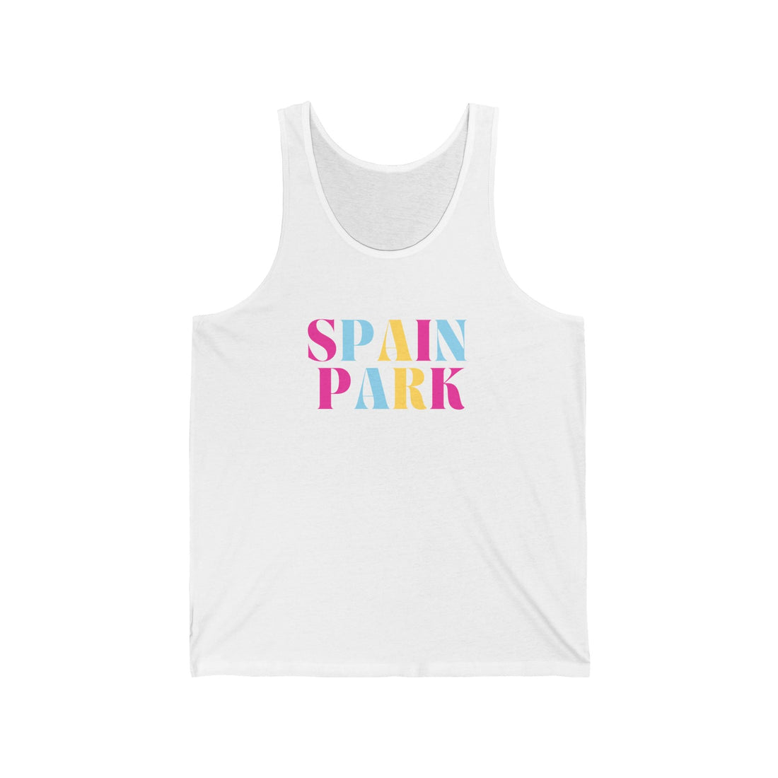 Spain Park - PASTEL Unisex Jersey Tank - joyful