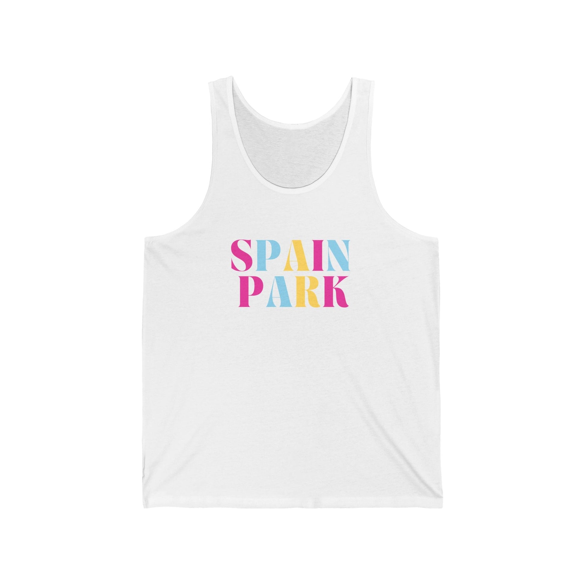 Spain Park - PASTEL Unisex Jersey Tank - joyful