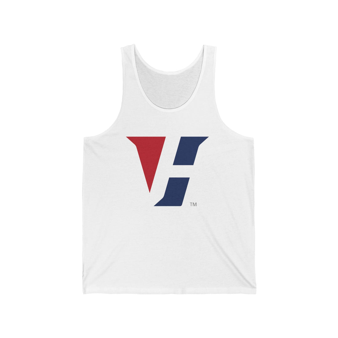 Vestavia - V Red and Blue Unisex Jersey Tank - joyful
